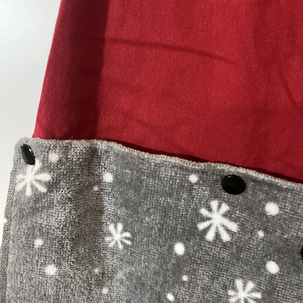 Custom Made Kitchen Apron With Embroidery & Removable Towel Washable Christmas